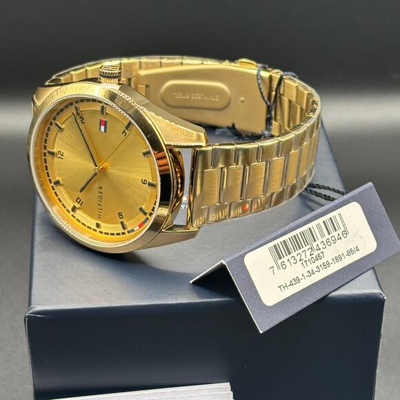 Tommy Hilfiger Griffin 1710457 Men’s 43mm Gold Stainless Steel Quartz NIBWT - Picture 16 of 17